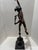 Bronze Late 19th Century Large Patinated Bronze Mercury After Giambologna Candelabra Sculpture For Sale - Image 8 of 13