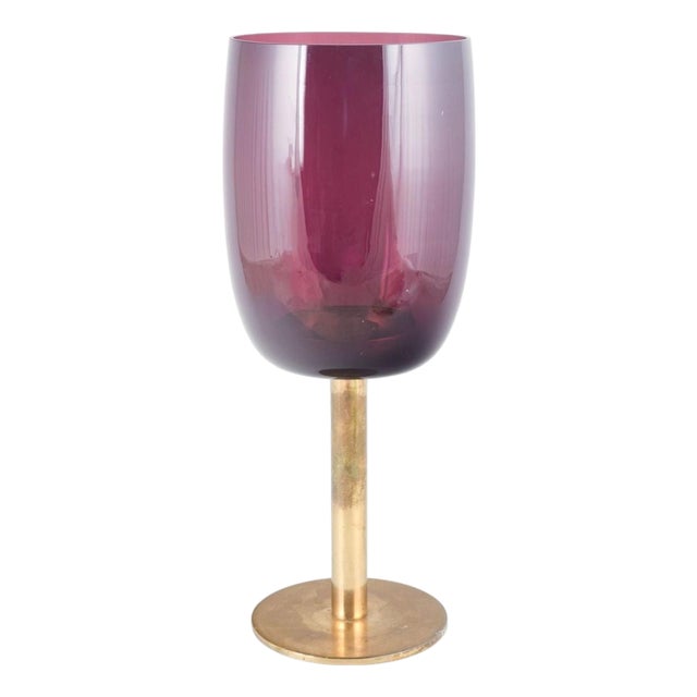Large Mouth-Blown Glass Candleholder by Hans-Agne Jakobsson for Markaryd, 1960s For Sale