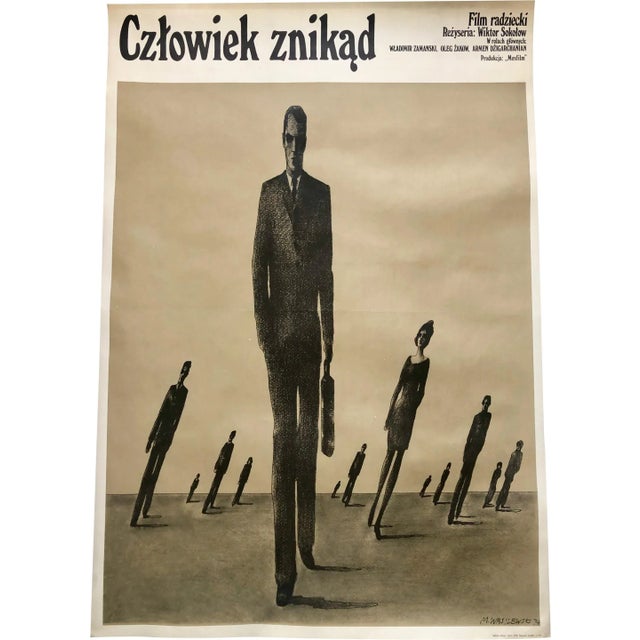 Polish Movie Poster the Man from Nowhere by Mieczysław Wasilewski, 1974 For Sale - Image 3 of 3