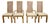 Late 20th Century Modern Campaign Style Dining Chairs Light Wood & Cane by American of Martinsville, Set of 4 For Sale