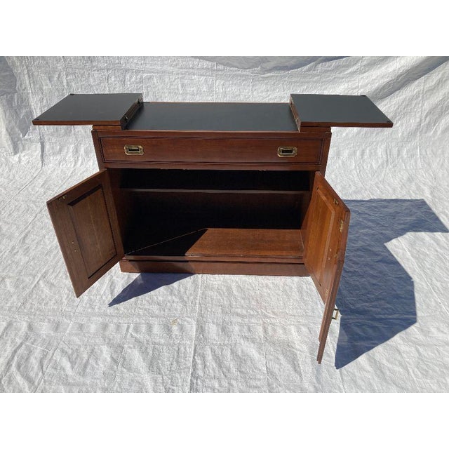 Timeless Ethan Allen Canova Campaign Style Cherry Wood Sideboard Buffet /Dry Bar Chairish