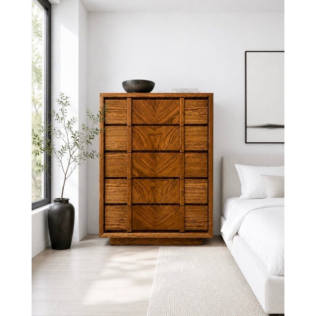 This is such a compelling vintage piece! There is wonderful use of wood grain to create contrast and subtle drama, and...