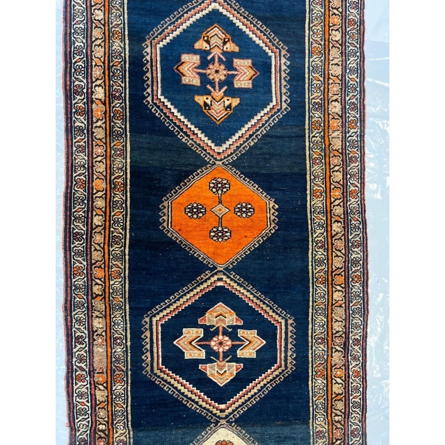 Persian Antique Persian Bijar , 3'3" X 13'2" For Sale - Image 3 of 6