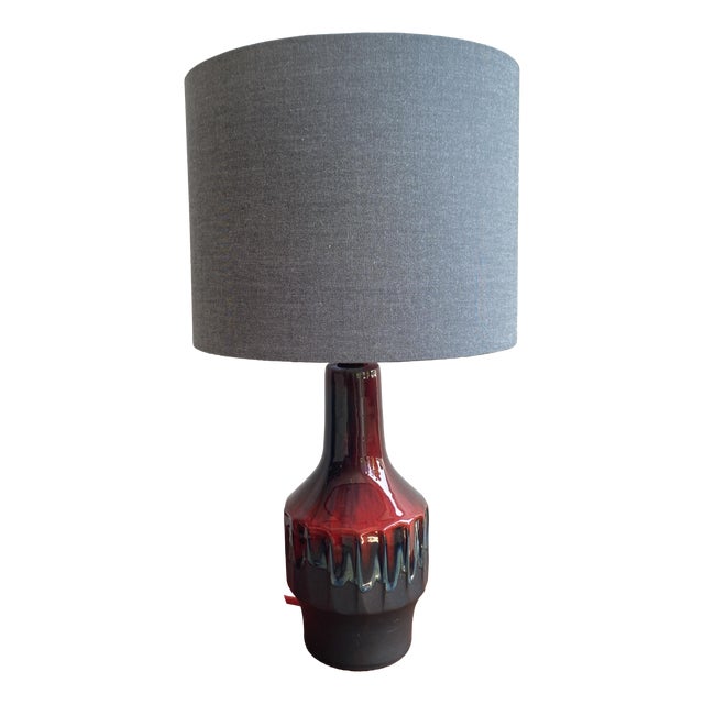 Danish Ceramic Table Lamp by Ernst Nielsen for Ernst Faxe Keramik, Late 1960s For Sale
