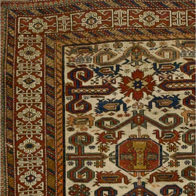 Antique Caucasian Perpedil Rug 3’5" X 4’4" For Sale - Image 4 of 4