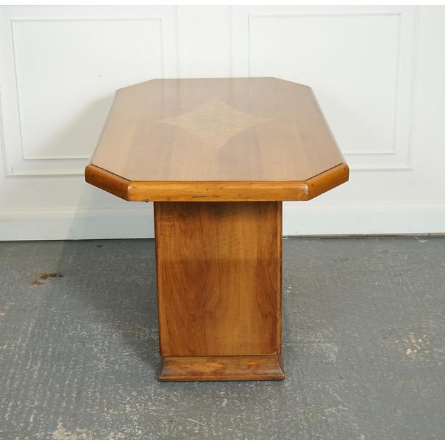 Vintage Art Deco Walnut Dining Table For Sale - Image 4 of 15