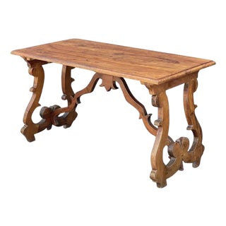 Italian Console Table of Hand Carved Walnut From the Early 19th Century For Sale