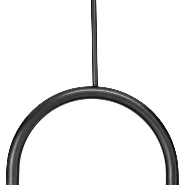 Metal Regina Andrew Happy Steel Pendant, Small, Oil Rubbed Bronze For Sale - Image 7 of 10