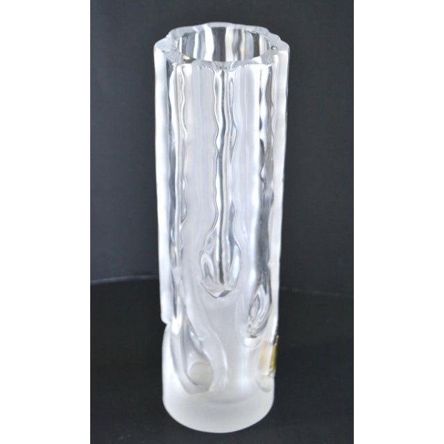 1960s Mid-Century Modern Tree Bark Crystal Vase by Kristall Krisla Italy For Sale - Image 12 of 12