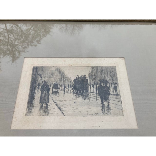 Beaux-Arts Antique Paris Etching Signed H. Guerand For Sale - Image 3 of 5
