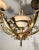Lacquered Metal and Brass Chandelier, circa 1940 For Sale - Image 9 of 13