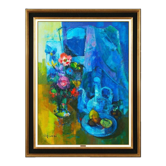 Mid 20th Century Nature Morte Au Carafin, Jose Palmeiro For Sale