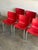 Philippe Starck Red Stacking Chairs Set of 8 Molded Plastic and Aluminum 1990s For Sale - Image 11 of 12