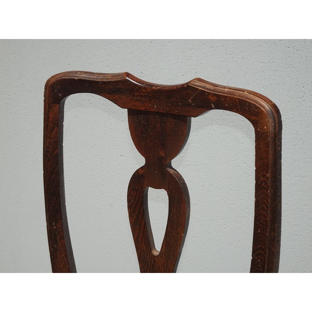 Brown Set of Eight Vintage French Country Rush Seat Dining Chairs For Sale - Image 8 of 16