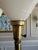 Edwin Cole Pair of Stiffel Mid-Century Turquoise Jade Lamps W/ Antique Brass Hardware & Milk Glass Shades, Designed by Edwin Cole, Provenance the Broadmoor Hotel For Sale - Image 4 of 7