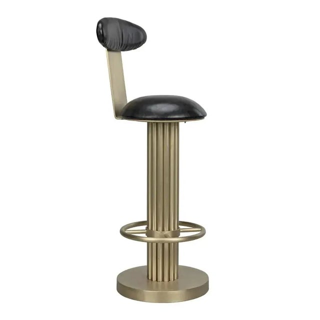 Mid-Century Modern NOIR Sedes Bar Stool, Iron with Brass Finish For Sale - Image 3 of 5