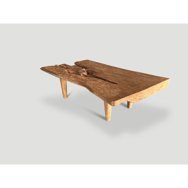 2010s Andrianna Shamaris Organic Single Slab Suar Wood Coffee Table For Sale - Image 5 of 6