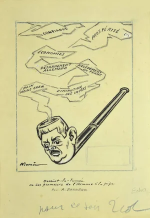 Adrien Barrère 1 - Pipe - Original Pencil - Early 20th Century