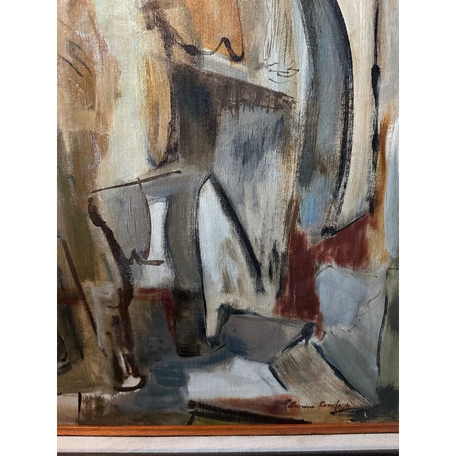Vintage Large Lorraine Crawford Oil on Canvas Framed Abstract, Circa 1960’s For Sale - Image 13 of 18
