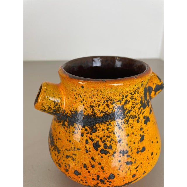 Vintage German Orange Ceramic Studio Pottery Vase from Marei Ceramics, 1970s For Sale - Image 13 of 18