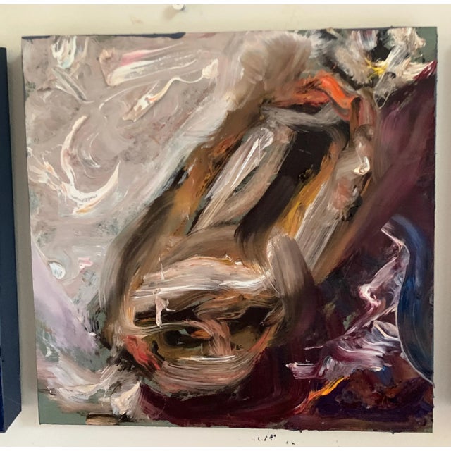 Contemporary Abstract Art Original Oil Painting Ready to hang or frame. on cradle board. As seen in galleries in CA, FL,...