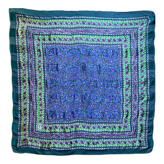 Yves Saint Laurent Silk Voile Scarf With Mosaic Design, 1980 For Sale