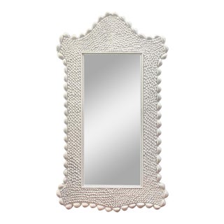 Mid Century Serge Roche Style Shell Encrusted Mirror For Sale