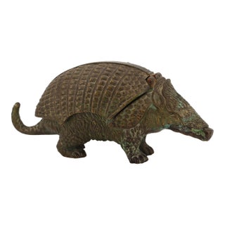 19th Century Victorian Bronze Armadillo Inkwell For Sale