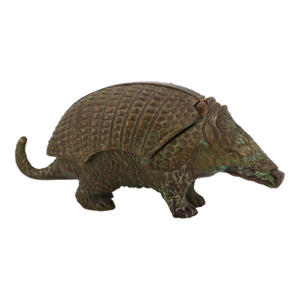 19th Century Victorian Bronze Armadillo Inkwell