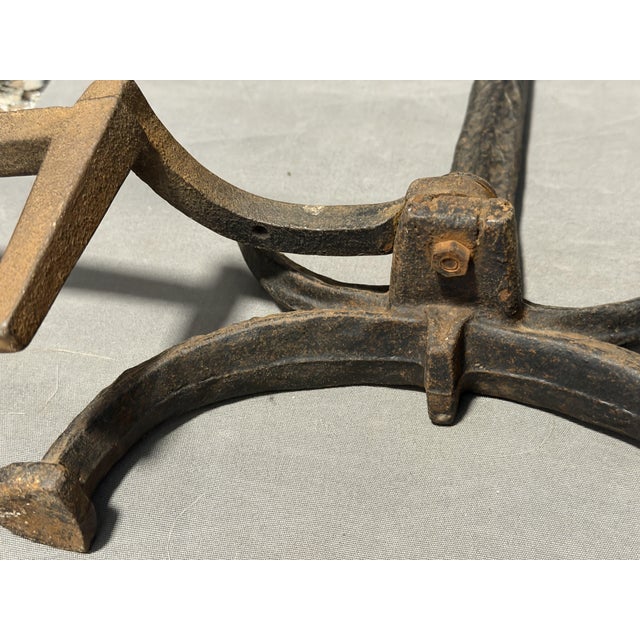 Fireplace Andirons with Naval Ship and Anchor from Bradley & Hubbard, 1920s, Set of 2 For Sale - Image 9 of 10