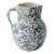 1980's Spongeware Blue/White Milk Pitcher For Sale