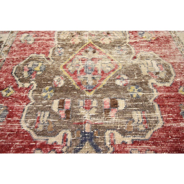Vintage Turkish Oushak Runner - 03'08 X 09'00 For Sale - Image 4 of 7