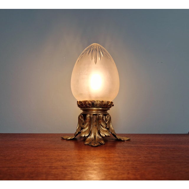 Ceiling Lamp in Gilded Bronze and Crystal, Early 20th Century For Sale - Image 4 of 16