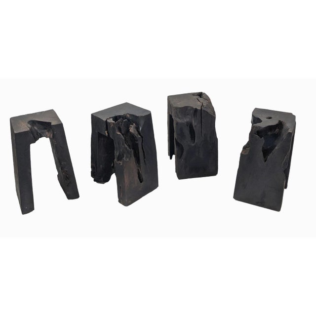 Organic Modern Sculptured Teak Accent Table For Sale - Image 4 of 6