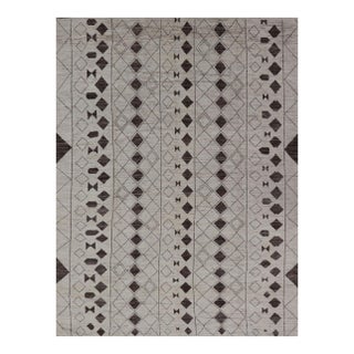 Moroccan Style Brown and Ivory Rug by Keivan Woven Arts 10'1 X 14'3 For Sale