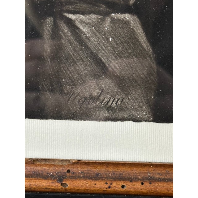 Black After Sir Joshua Reynolds, Count Ugolino Della Gherardesca, 1790, Mezzotint on Canvas, Framed For Sale - Image 8 of 12