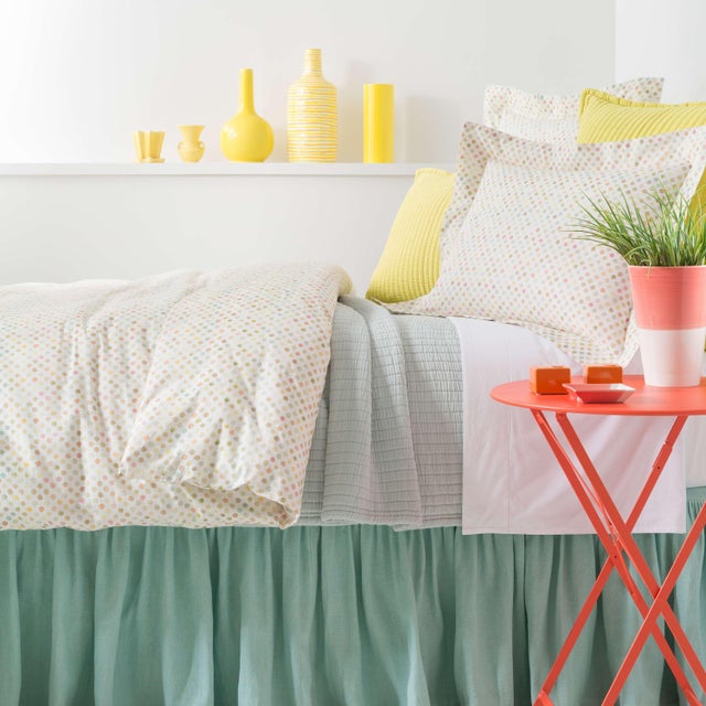 Contemporary Pine Cone Hill by Annie Selke Boyfriend Sky Matelasse Coverlet, Twin For Sale - Image 3 of 6