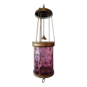 Victorian Cranberry Pull Down Lantern