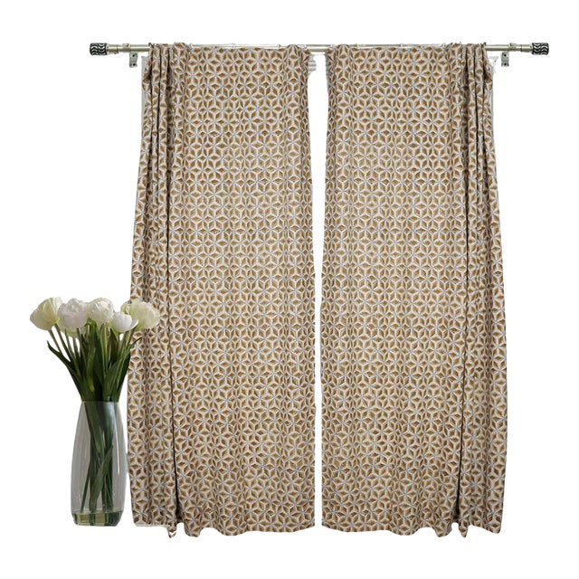 Add a touch of artisanal elegance to your home with this Block Print Handmade Ring Curtain. Crafted from soft and...