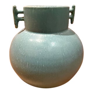 Ephraim Faience Pottery Jug W/ Two Handles Arts & Crafts For Sale