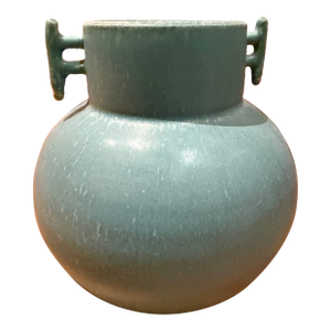 Ephraim Faience Pottery Jug W/ Two Handles Arts & Crafts
