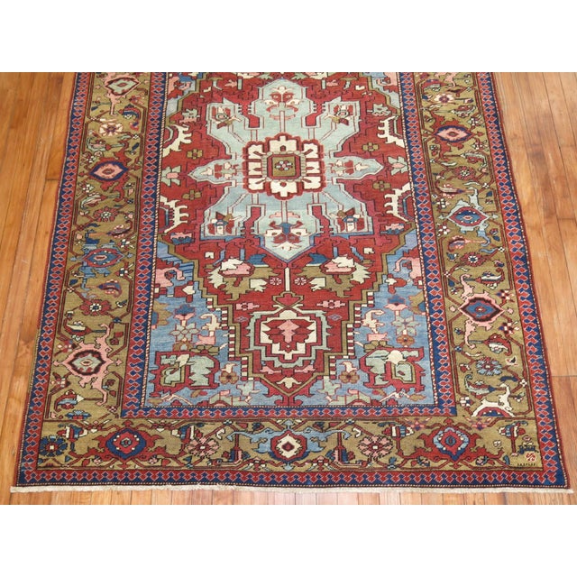 Antique Serapi Rug - 5'2" x 6'10" For Sale In New York - Image 6 of 18