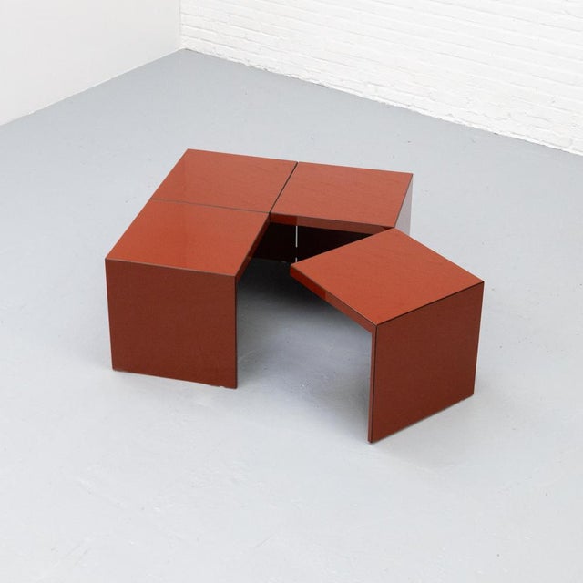 Maroon Domino Coffee Table by Alexander Blomberg for Rosenthal, 1980s For Sale - Image 8 of 18