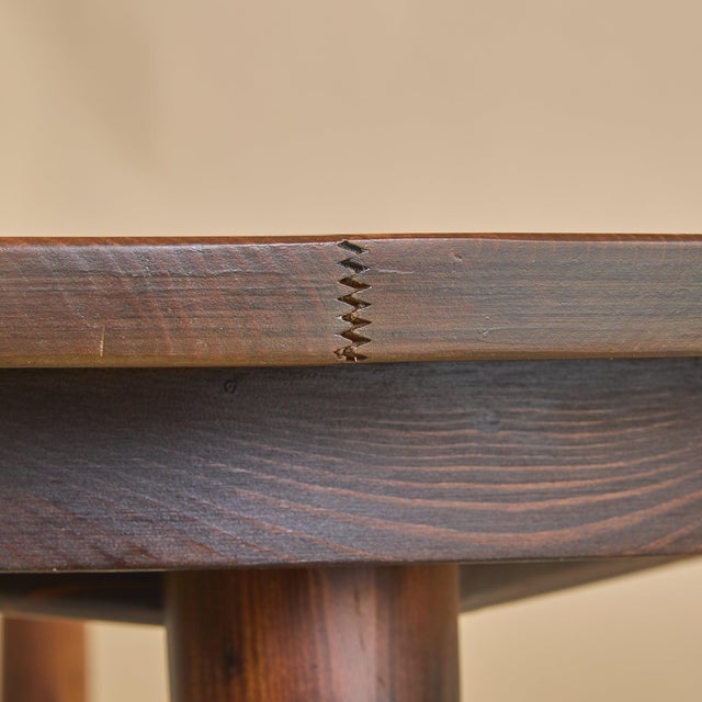 French Wood Dining Table in the manner of Georges Robert, 1960s For Sale - Image 10 of 12