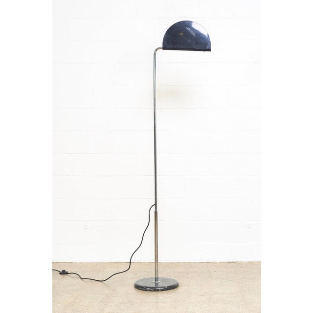 Mid Century Mezzaluna Black Floor Lamp by Bruno Gecchelin For Sale - Image 4 of 9