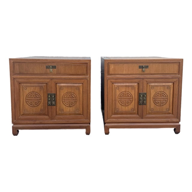 Taiwanese Walnut Cubic Side Tables/Nighstands by Ricardo Lynn - A Pair For Sale