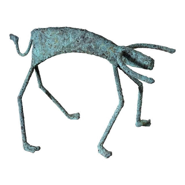 Early 21st Century Bronze Artist Made Brutalist Style Bull For Sale