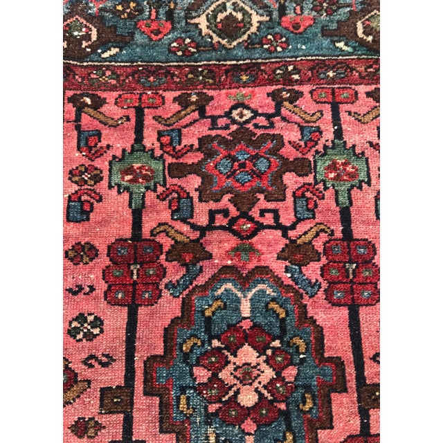 1910s Antique Hamedan Rug-5’11” X 3’5” For Sale - Image 9 of 13