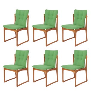 Vintage Danish Teak Dining Chairs from Vamdrup, 1960s, Set of 6 For Sale
