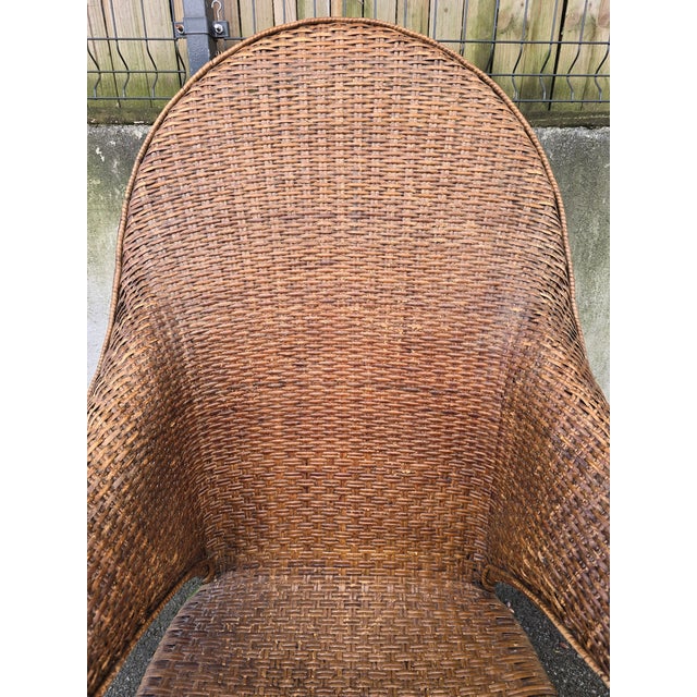 Tan Arts & Crafts Chair in Wicker and Rattan from Dryad & Co, 1910 For Sale - Image 8 of 18